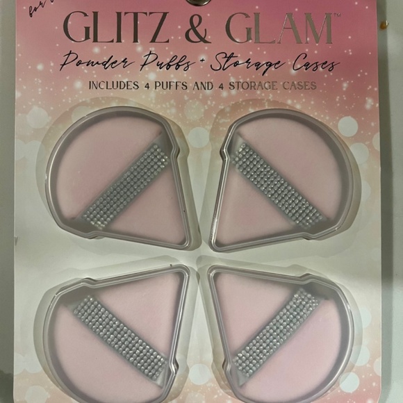 Glitz & Glam TikTok Viral 4 Powder Puff + Storage. Cases (2 packages) NEW - Picture 3 of 3